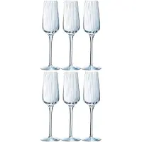 Chef & sommelier Gläsersatz Chef & Sommelier Symetrie Champagner 6 Stück Durchsichtig Glas 210 ml