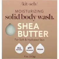 Kitsch , Sheabutter Feste Körperwaschstange, Mandel & Shea, 4 Unzen (113 g)