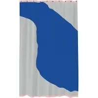 Mette Ditmer - NOVA ARTE shower curtain - Light grey / Cobalt