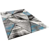 Pergamon Designer Teppich Brilliant Grau Türkis Magic, Größe:160x230 cm