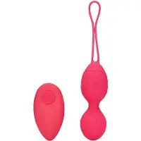 Loveline - gerippte vibrierende Geishakugel (pink)