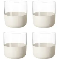 Villeroy & Boch Schnapsglas "Shotgläser Manufacture Rock 80 ml 4er Set weiß-transparent"