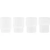 Ferm Living Wassergläser Ripple Small Frosted 60 ml (4er-Set)