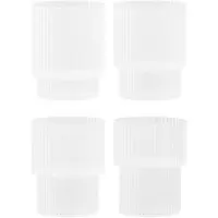Ferm Living Wassergläser Ripple Frosted 200 ml (4er-Set)