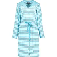 Cawö Bademantel Home 834 Kapuze & Kordelzug Damen Turquoise-L