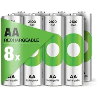 GP Battery ReCyko AA Mignon NiMH 2100 mAh 1.2V 8er Pack - Mignon (AA) - 2.100 mAh (GPRCK210AA058C8)