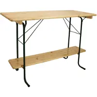 Degamo Stehtisch BAMBERG 113cm klappbar, Metall + Holz lackiert, mit Fuss-Stütze