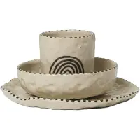 Ferm Living - Naive Ceramic Set, red brown