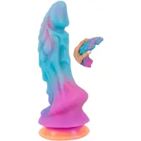 Beasty Cocks - außerirdischer Silikon-Dildo (blau-orange)