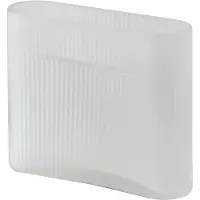 Muuto Ridge Vase H16,5 Weiß - , Weiß, Glas