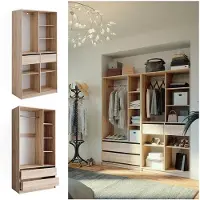 Vicco Kleiderschrank Elmo Sonoma 200 x 200 cm 2er Set, Model 50206