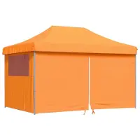The Living Store Partyzelt Faltbar Pop-Up mit 4 Seitenteilen Orange