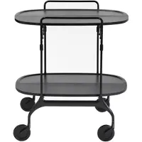 Kartell Gastone Trolley Black - , Schwarz, für Esszimmer, Aluminium