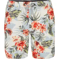 Superdry für Herren. M3010242A Mehrfarbiger Badeanzug mit Hawaii-Print (M), Strandbekleidung, Recyceltes Polyester, Nachhaltig