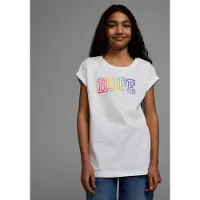 Kidsworld T-Shirt "Mit Print: HOPE" Kurzarm, bequeme Passform, mit Print, Rundhalsausschnitt
