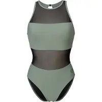 Arena Badeanzug "Feel Damen Mesh Panels Vent Back Badeanzug" Mit transparenten Einsätzen