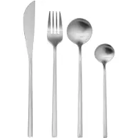 Broste Copenhagen - Tofte Besteck, gebürsteter Stahl (16 tlg.)