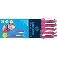 Schneider AKTION: Kugelschreiber Slider Memo pink, Schreibfarbe: blau, 4 St. + GRATIS Kuge