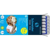 Schneider Schreibgeräte 5 + 1 GRATIS: 5 Kugelschreiber Slider Xite weiss Schreibfarbe blau + GRATIS 1 St.
