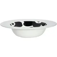 Marimekko - Oiva Unikko tiefer Teller, Ø 20 cm, weiß / schwarz