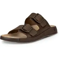 Ecco Cozmo 2-Riemen-Schnallen-Sandalen Braun 43