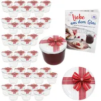 MamboCat 40er Set Sturzglas 230ml Einmachglas TO82 Geschenk Deckel Diamant-Zucker-Rezept