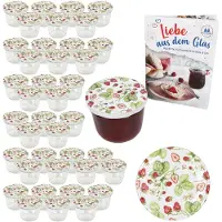 MamboCat 40er Set Sturzglas 230ml Einmachglas Wald-Erdbeere Deckel DiamantZucker-Rezept