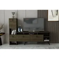 Skye Decor , Emmy - Walnut, Nussbaum, TV-Einheit, 184,8 x 120 x 35 cm, 100 % MELAMINBESCHICHTETE SPANPLATTEN