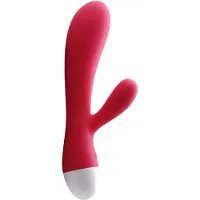 Cotoxo Dolphin &amp; baby - Akku Klitorisvibrator mit Arm (rot)