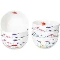 MamboCat 6x Marie Müsli-Schale Ø14cm 400ml Porzellan 6 Personen Dessert-Schüssel Blume