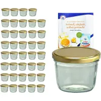 MamboCat 40er Set Sturzglas 230 ml mit goldenem Deckel inkl. Diamant Gelierzauber Rezeptheft****Vorpackplatz: REGAL D/// PLATZ 108
