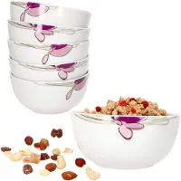 MamboCat 6x Viola Müsli-Schale Ø14,2cm 480ml Porzellan 6 Personen Dessert-Schüssel Bowl