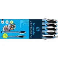 Schneider AKTION: Kugelschreiber Slider Memo blau, Schreibfarbe: schwarz, 4 St. + GRATIS K