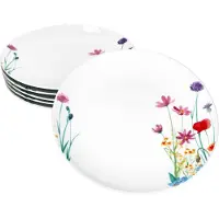 MamboCat 6x Marie Speiseteller Ø26,7cm Porzellan 6 Personen große Platte Essteller Blumen