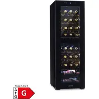 Klarstein Shiraz 39 Duo Weinkühlschrank 2 Zonen 116l 34 Flaschen Schwarz