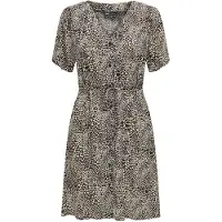 ONLY Minikleid "ONLEVIDA S/S SHORT DRESS WVN NOOS" Viskose, regular fit, V-Ausschnitt