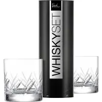 Eisch Germany Whiskyglas "GENTLEMAN", (Set, 2 tlg., 2 Whiskybecher in Geschenkröhre), Handarbeit, geschliffen, 400 ml, 2-teilig, Made in Germany
