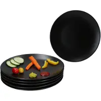 MamboCat 6er Set Panther Speiseteller 27,5cm matt schwarz aus Steingut – AS.RC.F.01893