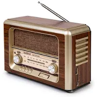 Kooltech Tragbares Bluetooth-Radio Retro AM/FM