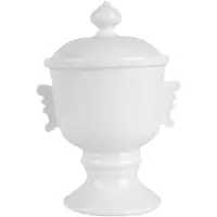 Clayre & Eef Vorratsglas Ø 12x17 cm Weiß Keramik