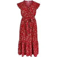 Apricot Maxikleid "Geblümtes Bardot-Maxikleid" 2 tlg. mit Smokdetails
