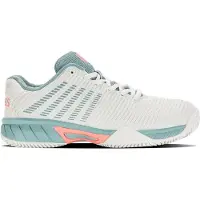 K-Swiss KSwiss Tennisschuhe Hypercourt Express 2 Clay/Sandplatz weiss/aquablau Kinder