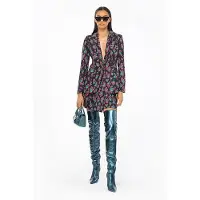 Pinko Grimilde Jaket Black/light Green/burgundy Größe: 40 | Blazer Outlet | Damen | Schwarz