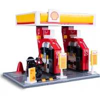 Jamara Konstruktions-Spielset "CaDA, Bricks, Shell Tankstelle (402858)", bunt, Spielbausteine, Kinder, Kunststoff, Konstruktions-Spielset