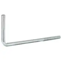 GAH Alberts Alberts Zaunriegelhalter 190 x 110 mm, Ø 10,7 mm, Stahl roh, Blau, zum Durchschrauben, 30 Stück