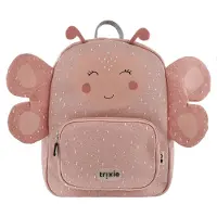 Trixie Kinderrucksack Mrs. Butterfly - wasserabweisender Schulranzen Schmetterling rosa