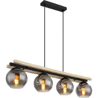 Globo Hängeleuchte Metall schwarz matt, 4x E27
