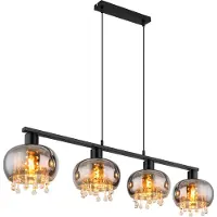 Globo Lighting Deckenleuchte Metall schwarz matt, 1x E27 LED