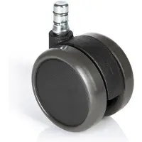 Hjh OFFICE 5x ROLO No-Noise 11mm/65mm Hartböden - Stuhlrollen Schwarz