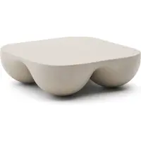 Natur24 Couchtisch Colba 100 x 100 x 30 cm Polystone Beige